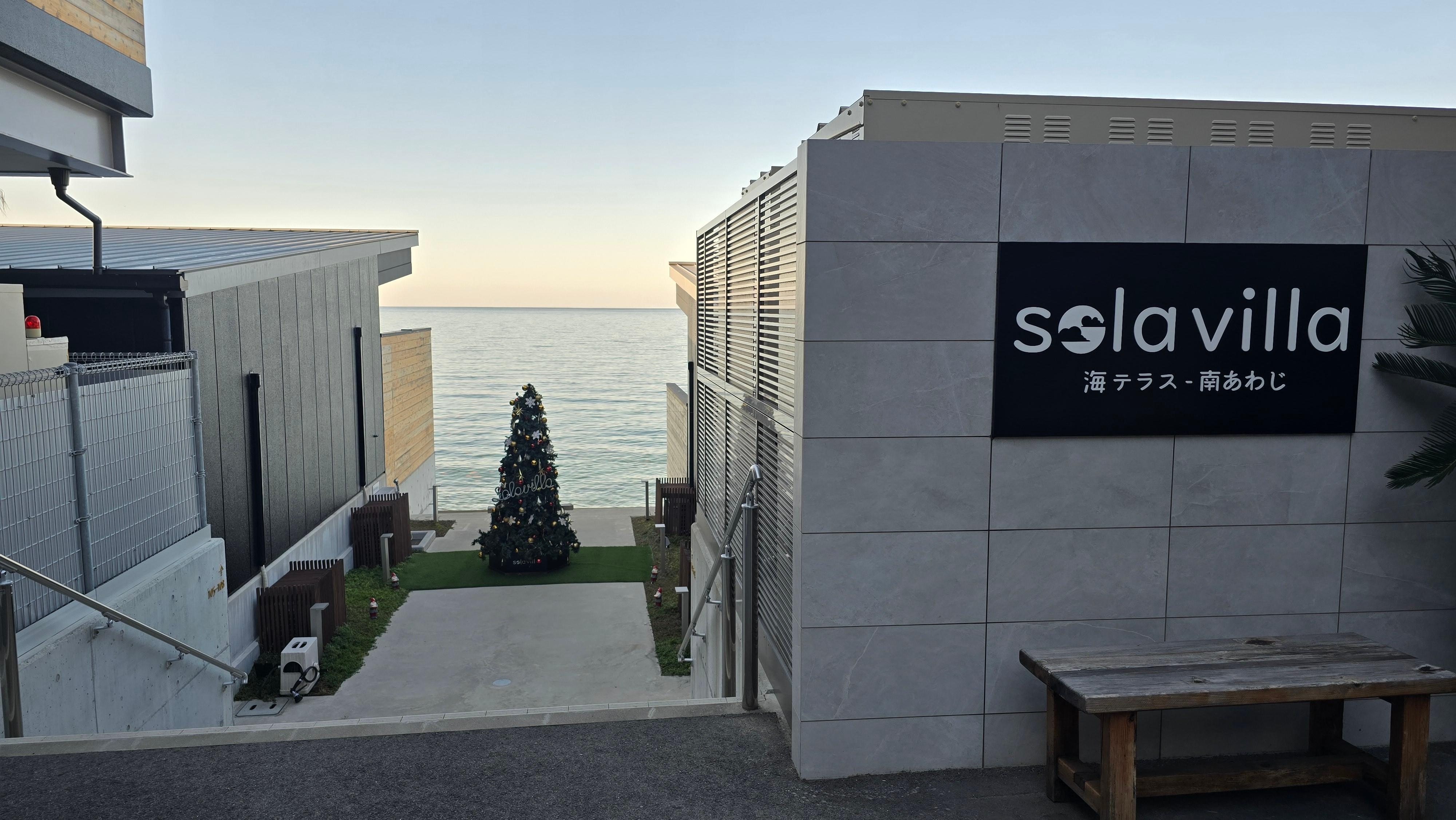 ツリーがありました！夜はライトアップしてかわいい