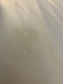another stain on sheet. Gross.