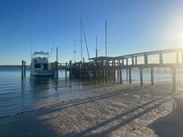 View of the dock at sunset