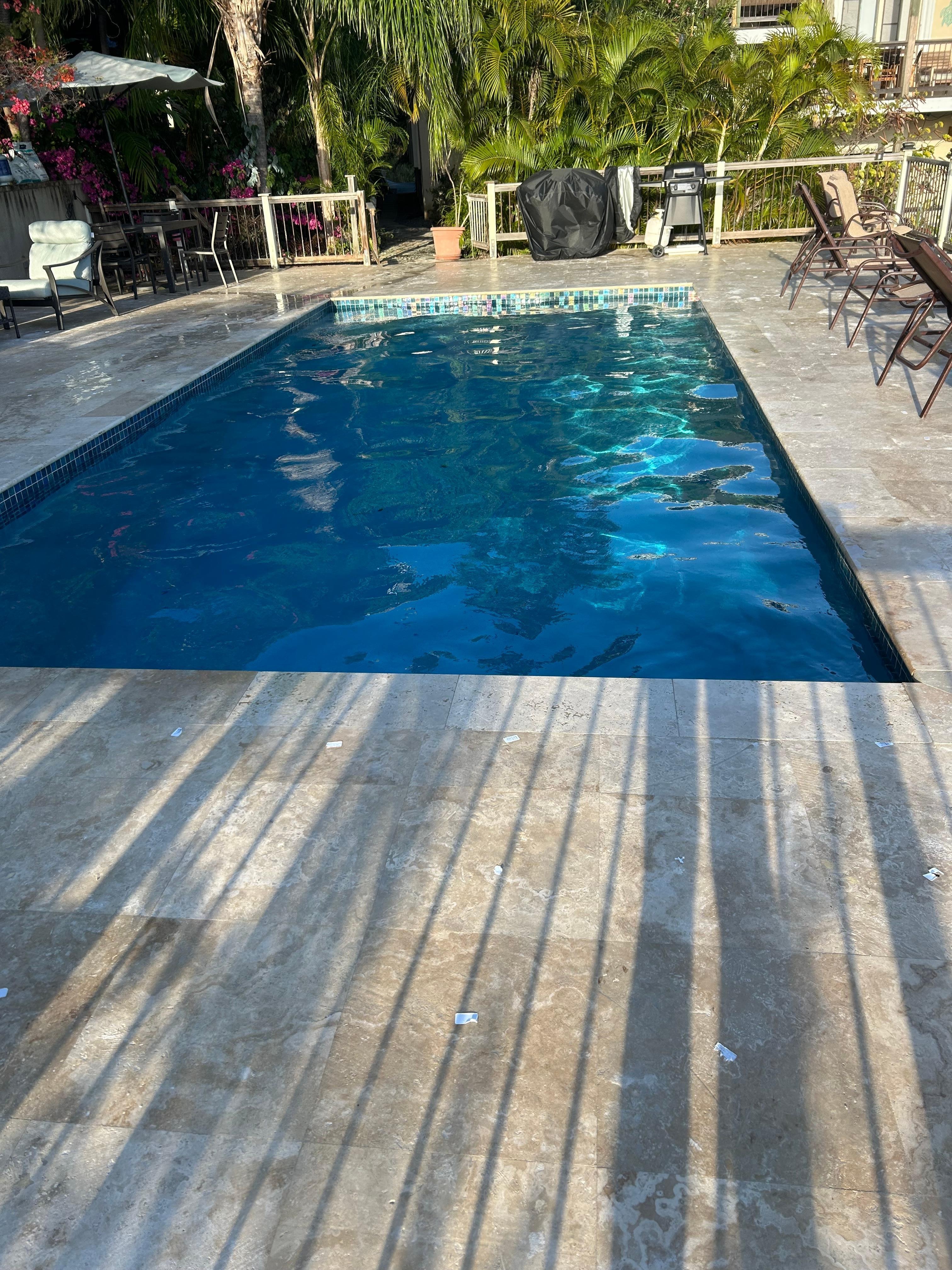Newly resurfaced pool