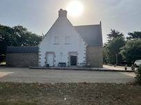 Ferienhaus vom Park aus gesehen