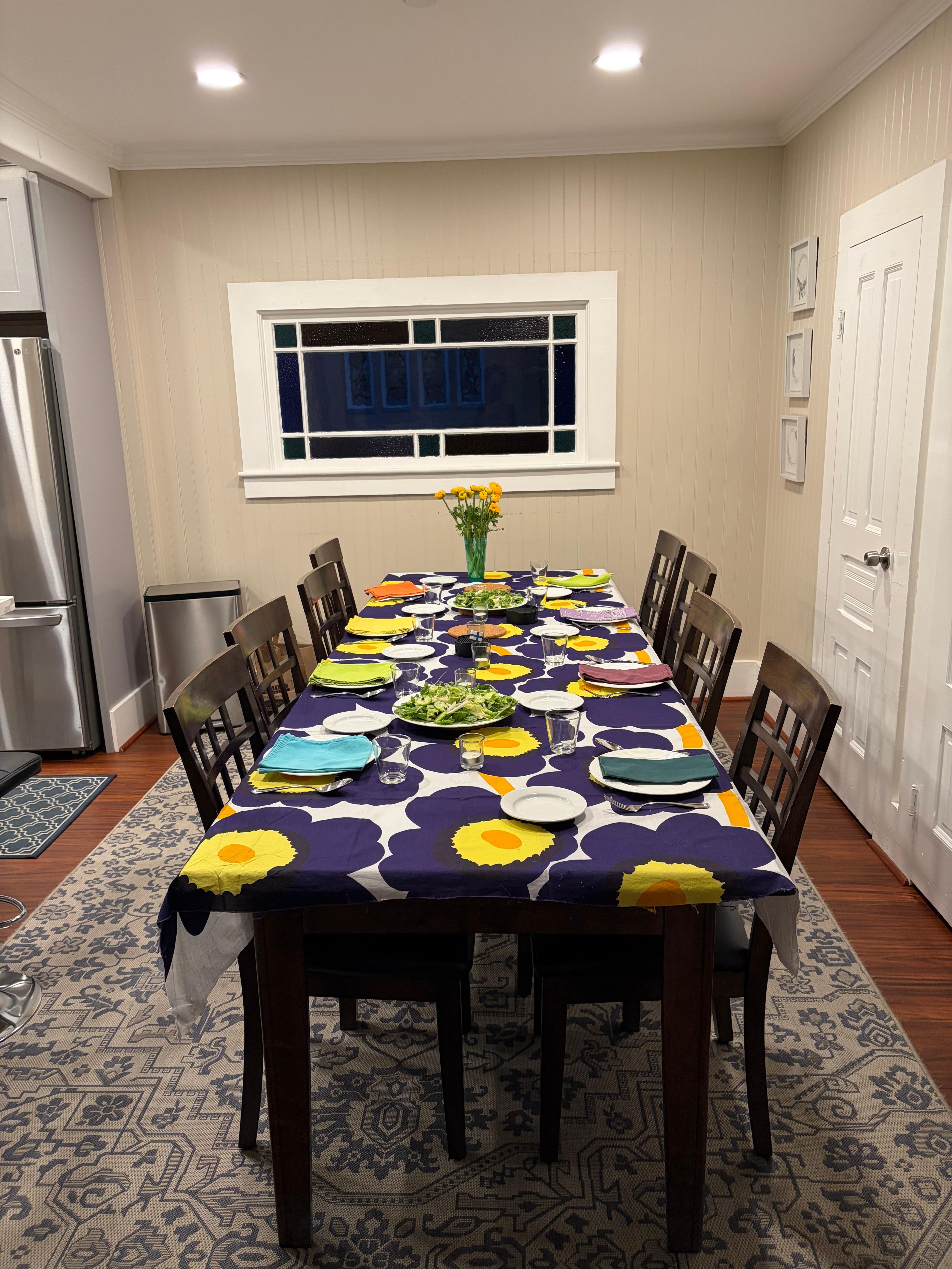 Great meals and conversation around the table