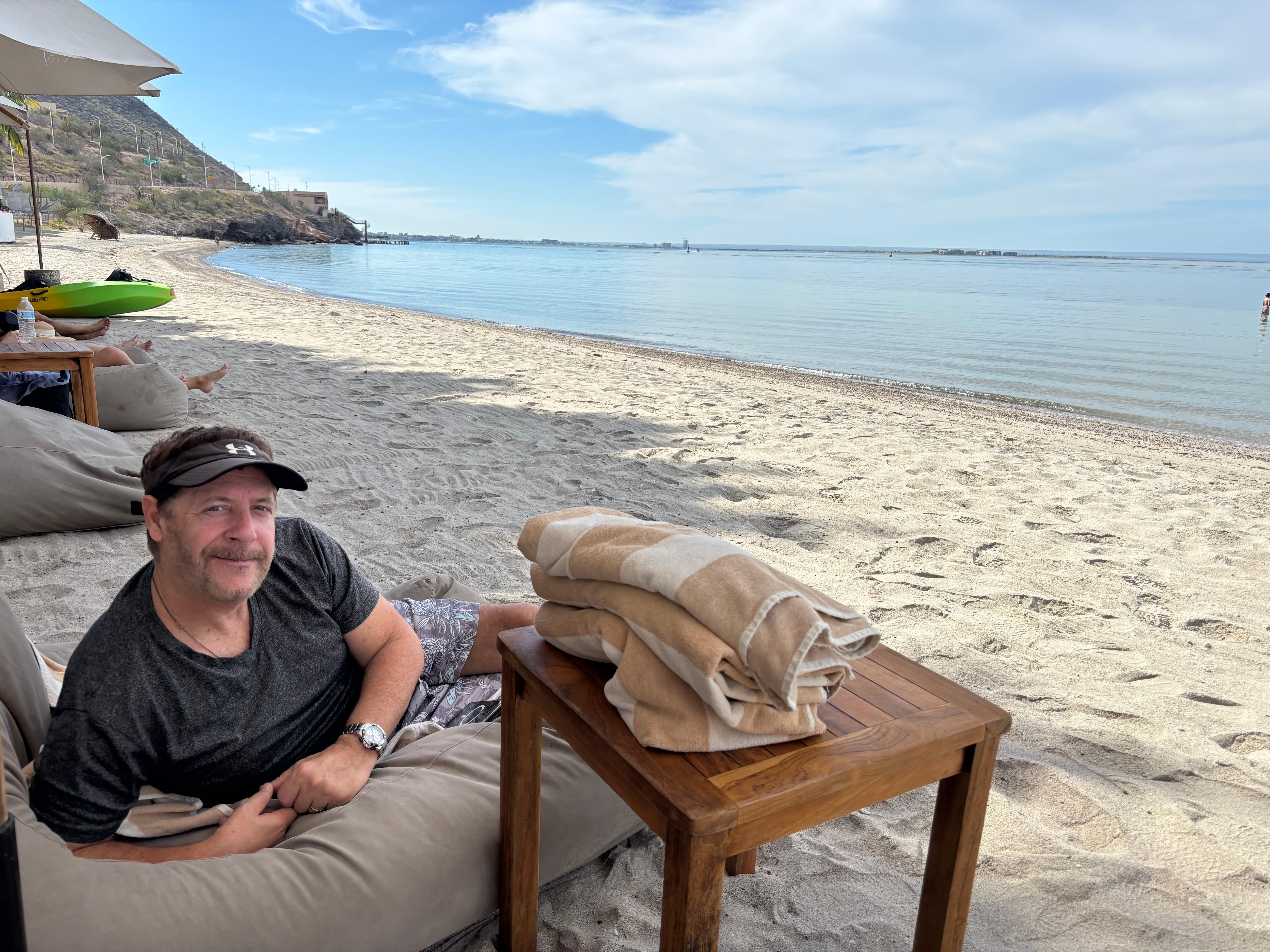 View from beach palapa