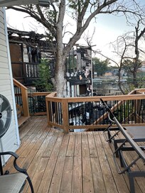 Burned property next door. View from deck.