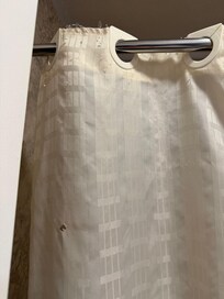 Stained/Holes in shower curtain