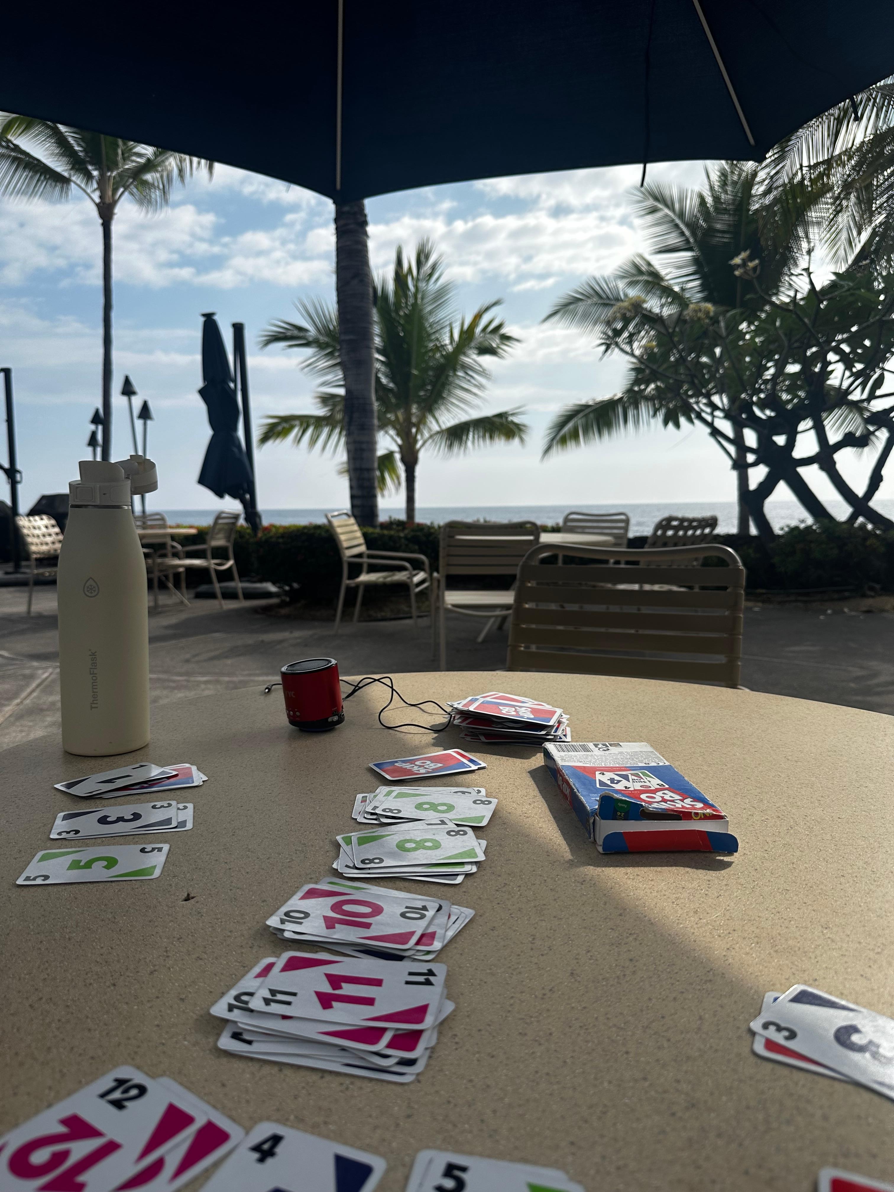 Terrific common area with plenty of seating and three BBQs