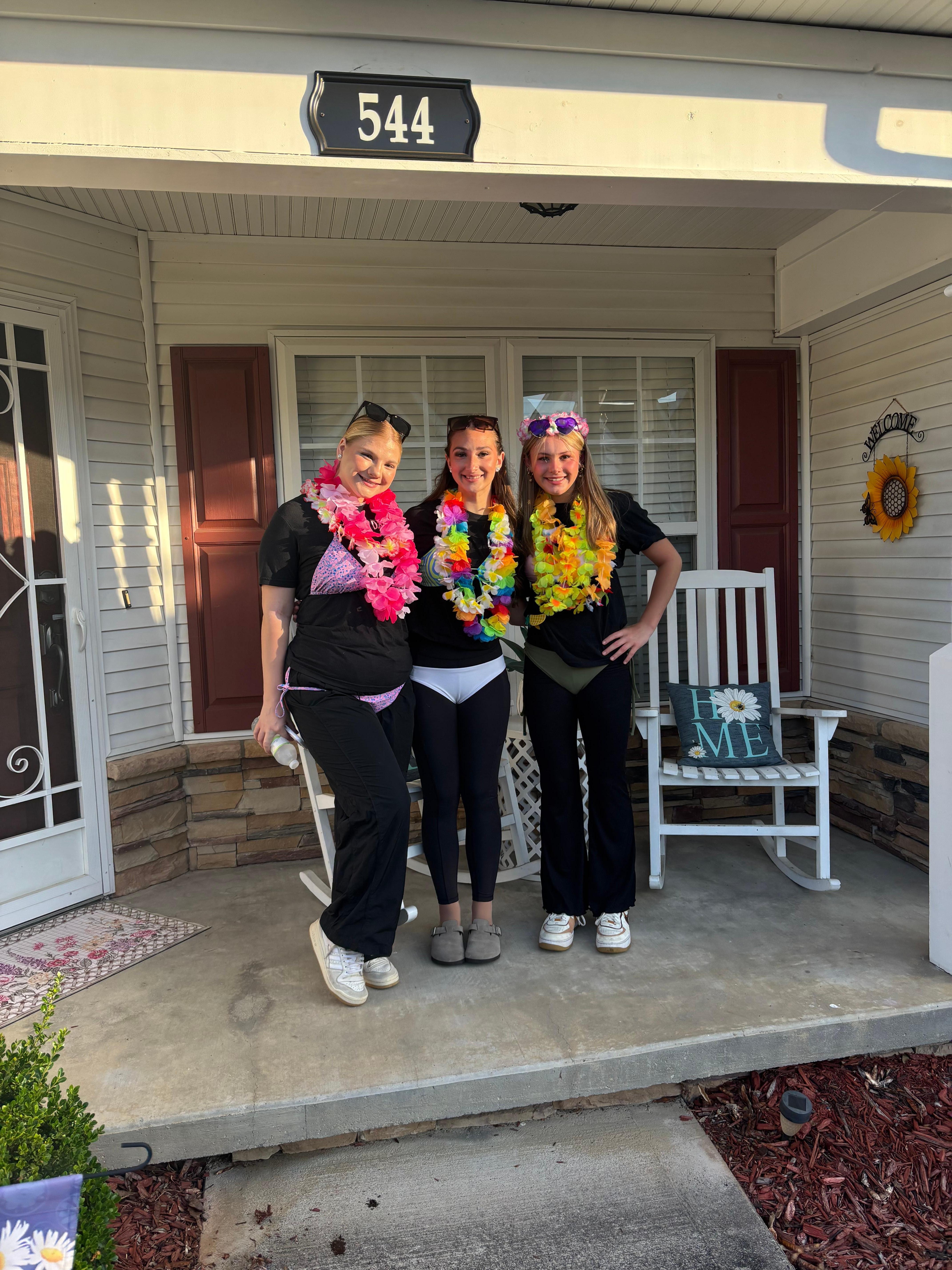 On the front porch of the Townhouse. 