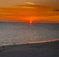 Sunset from our balcony.