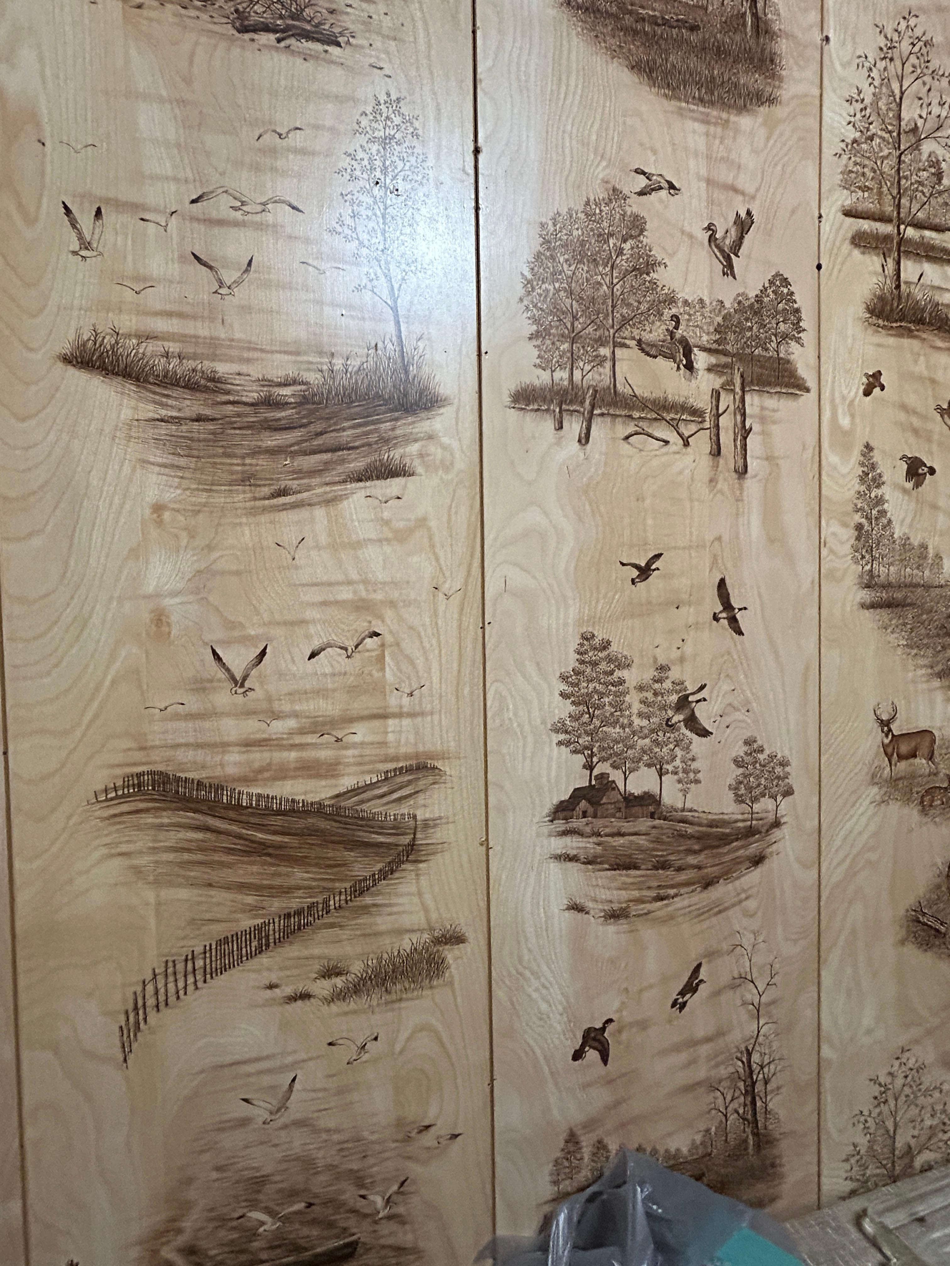 Dated paneling in bedroom