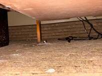 dirt and dust under desk