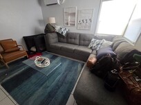 An easy pop-up crate fit perfectly in the living room.