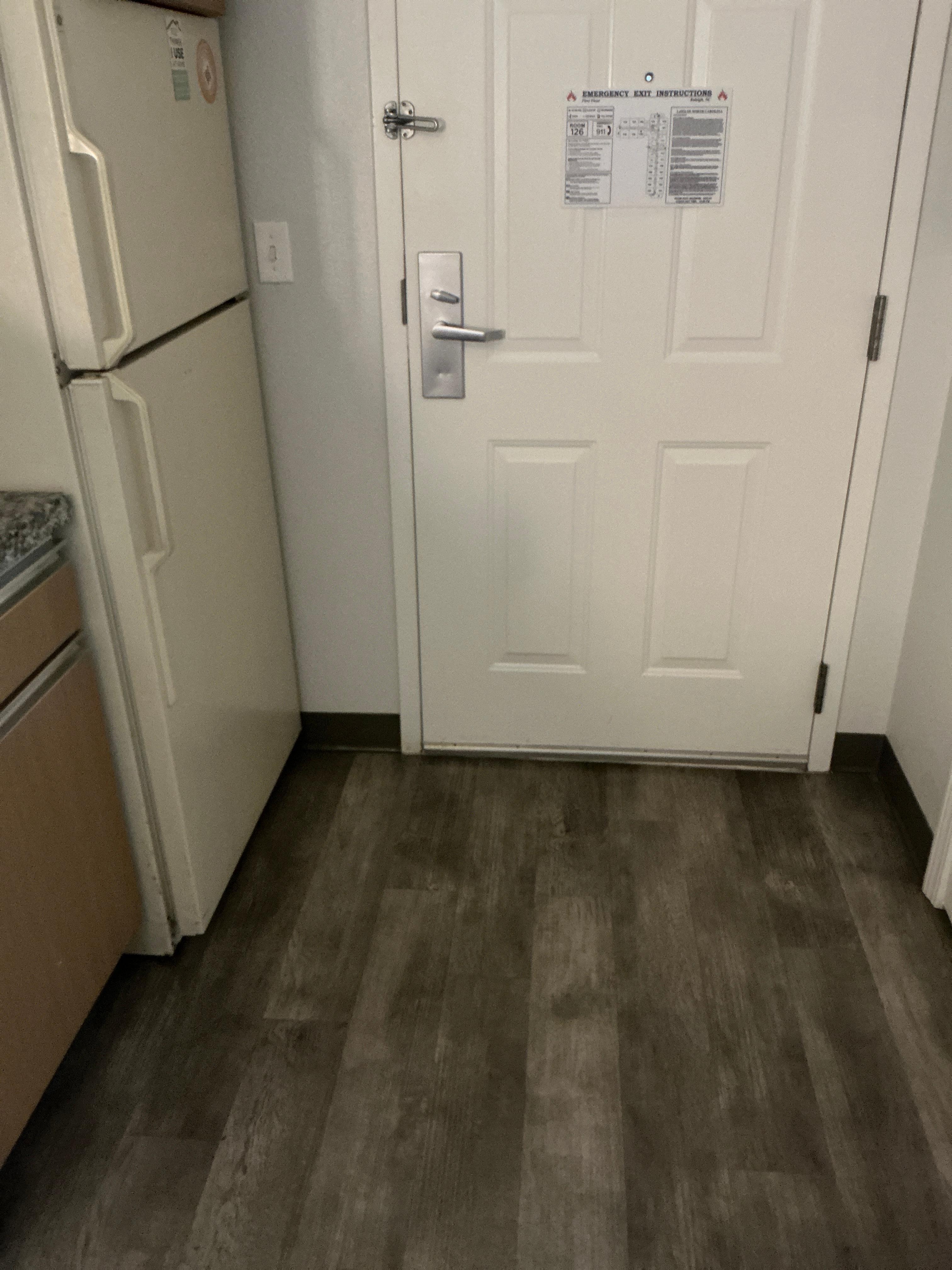 Full-size refrigerator in your front door and they only look at white and clean because I cleaned it