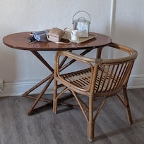 The furniture is old and ugly. Not vintage if that is what they was going for.