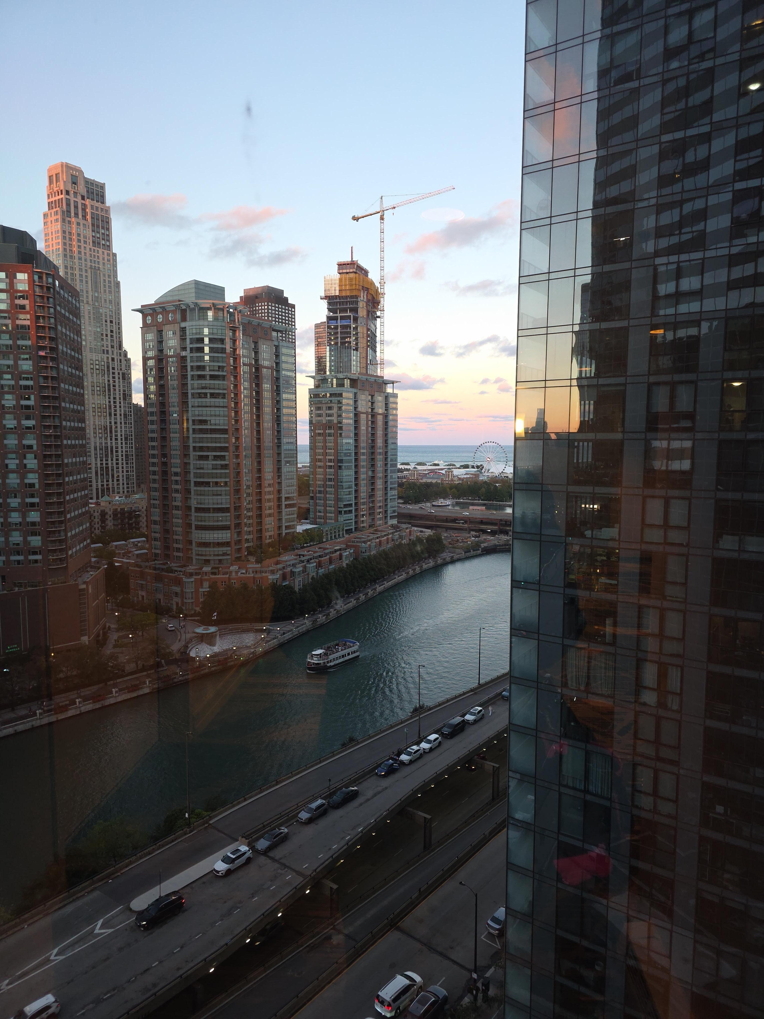 Beautiful view of the river from the 18th floor.