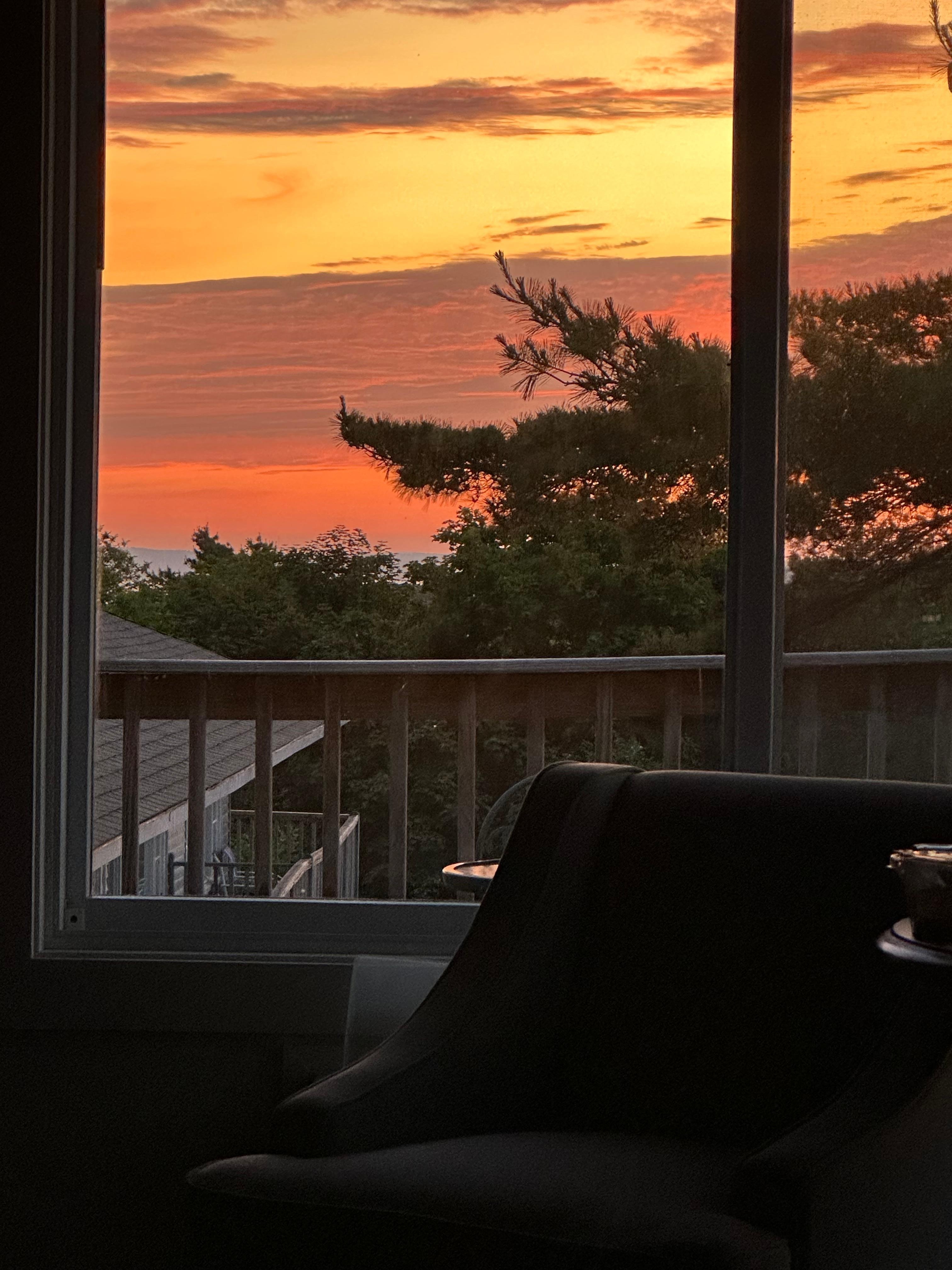 Sunrise view from our room