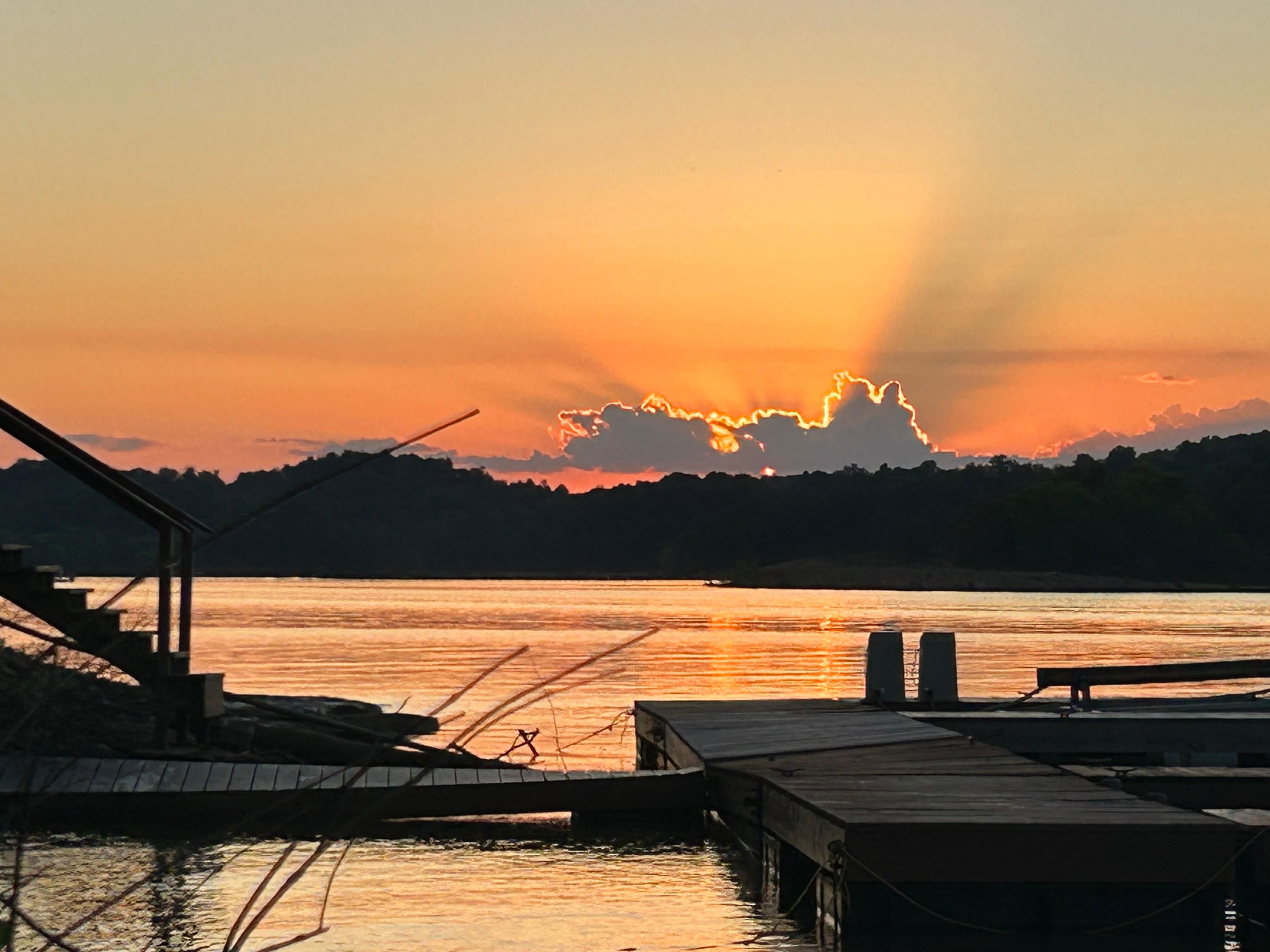 Gorgeous sunset every night from the dock.