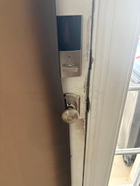 Inside of door going out to pool/courtyard.
