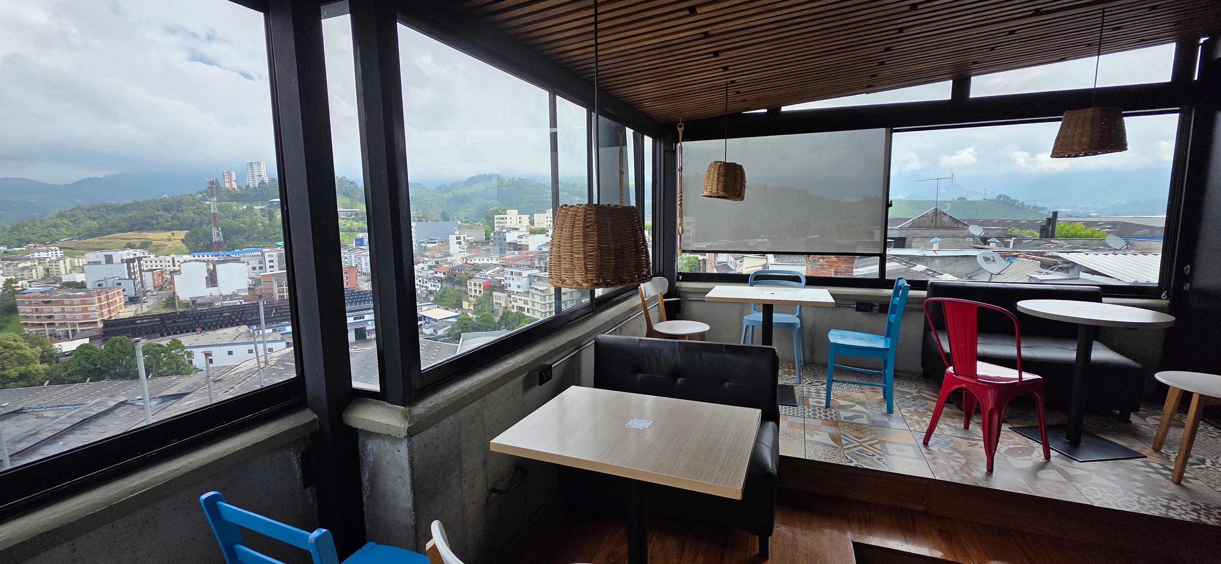 Roof top view for breakfast 