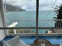 view from upper bedroom sitting area