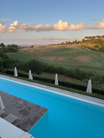 The pool from above
