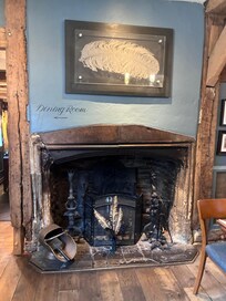 Fireplace in the bat area