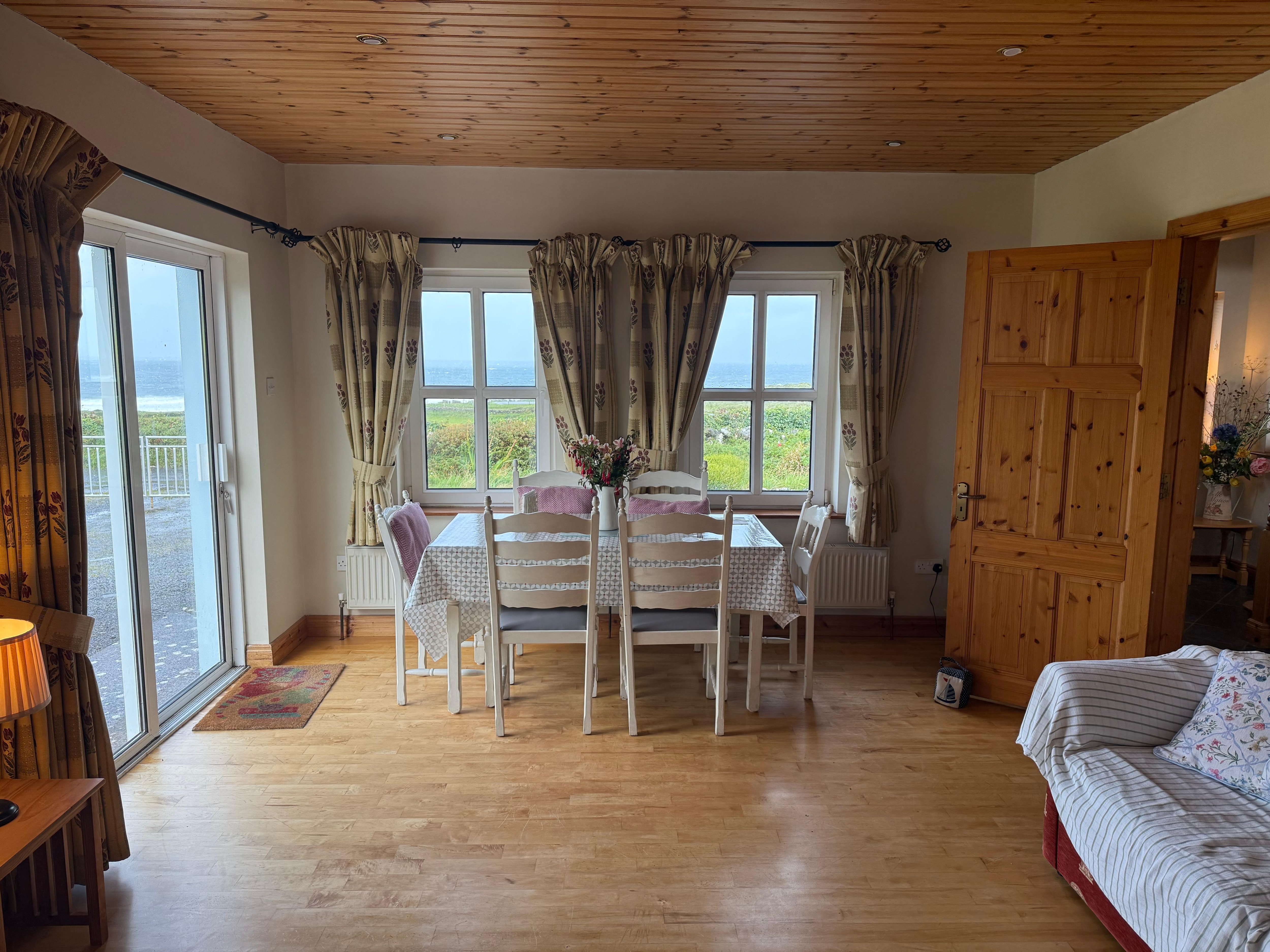 Lovely dining area overlooking Fanore Beach