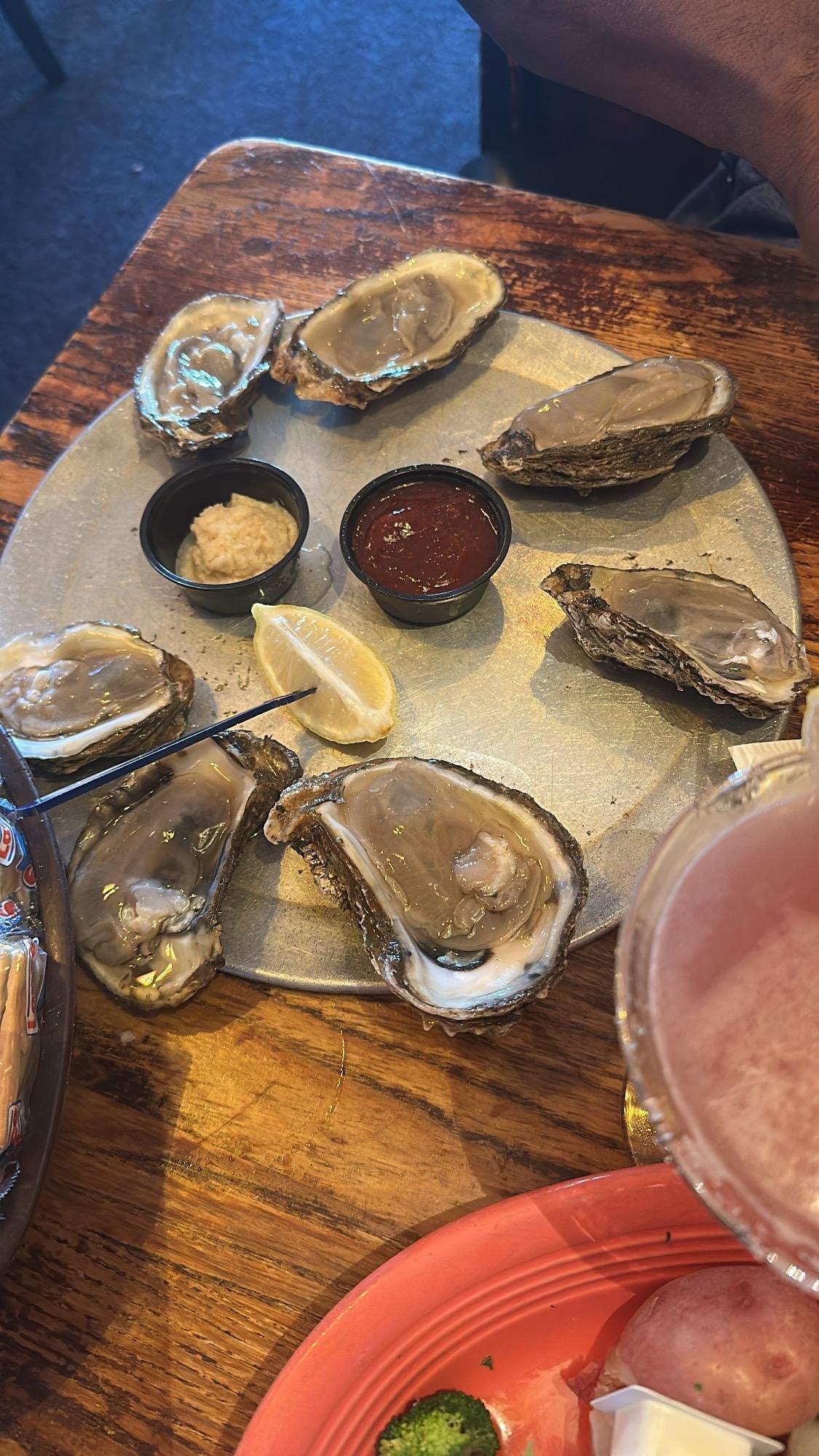 Good from peg leg Pete restaurant under the apartment 