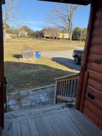 View from front of cabin to show the type of neighborhood where property is located.