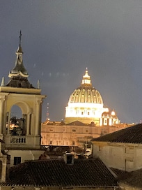 View from bedroom balcony at night