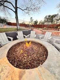 Fire pit was always on.