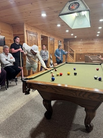 We had family championship games that included an intense game of pool & jenga
