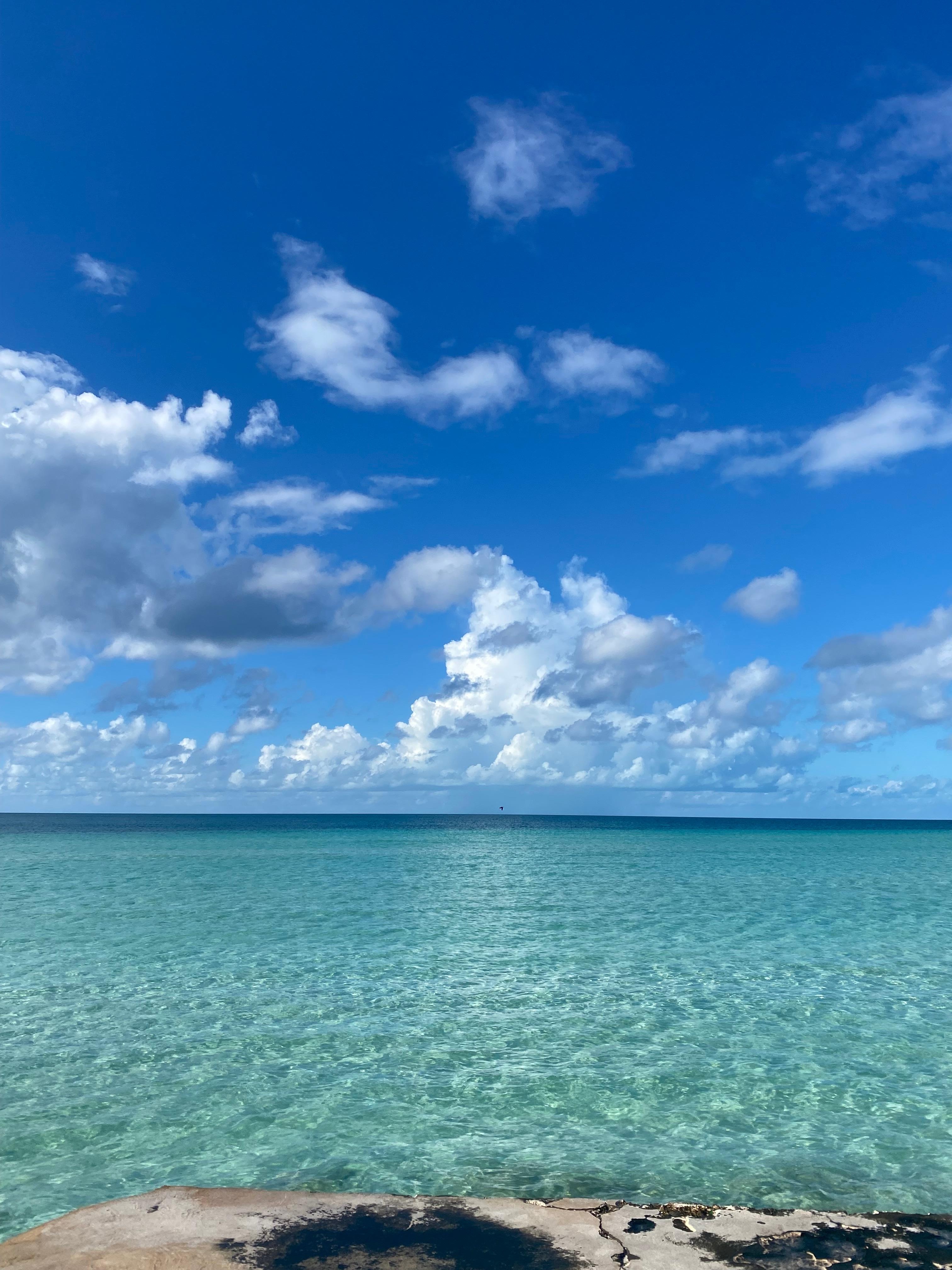 View from right outside the back patio on the beach.