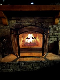 Cozy fireplace