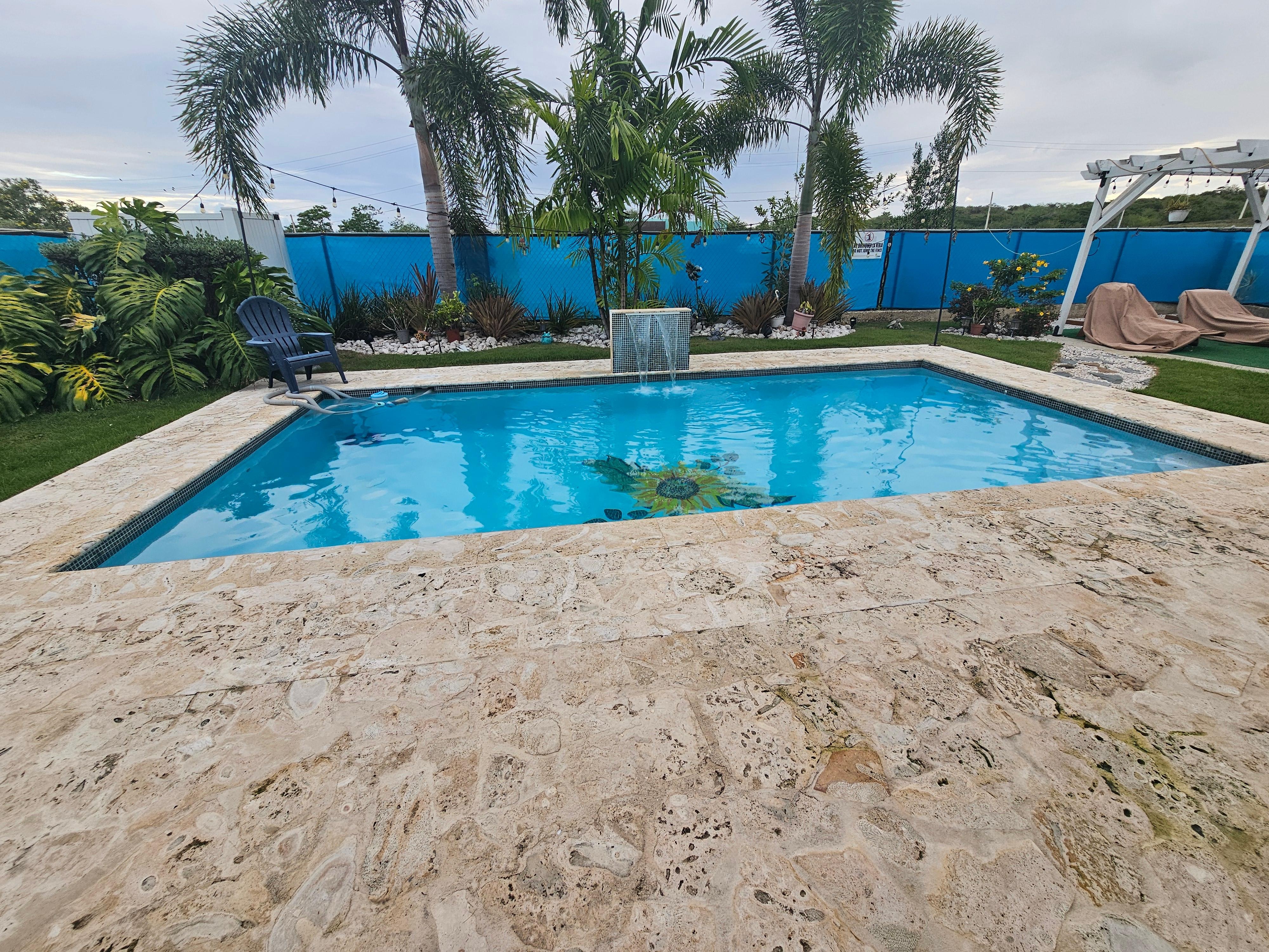 View of the swimming pool. 