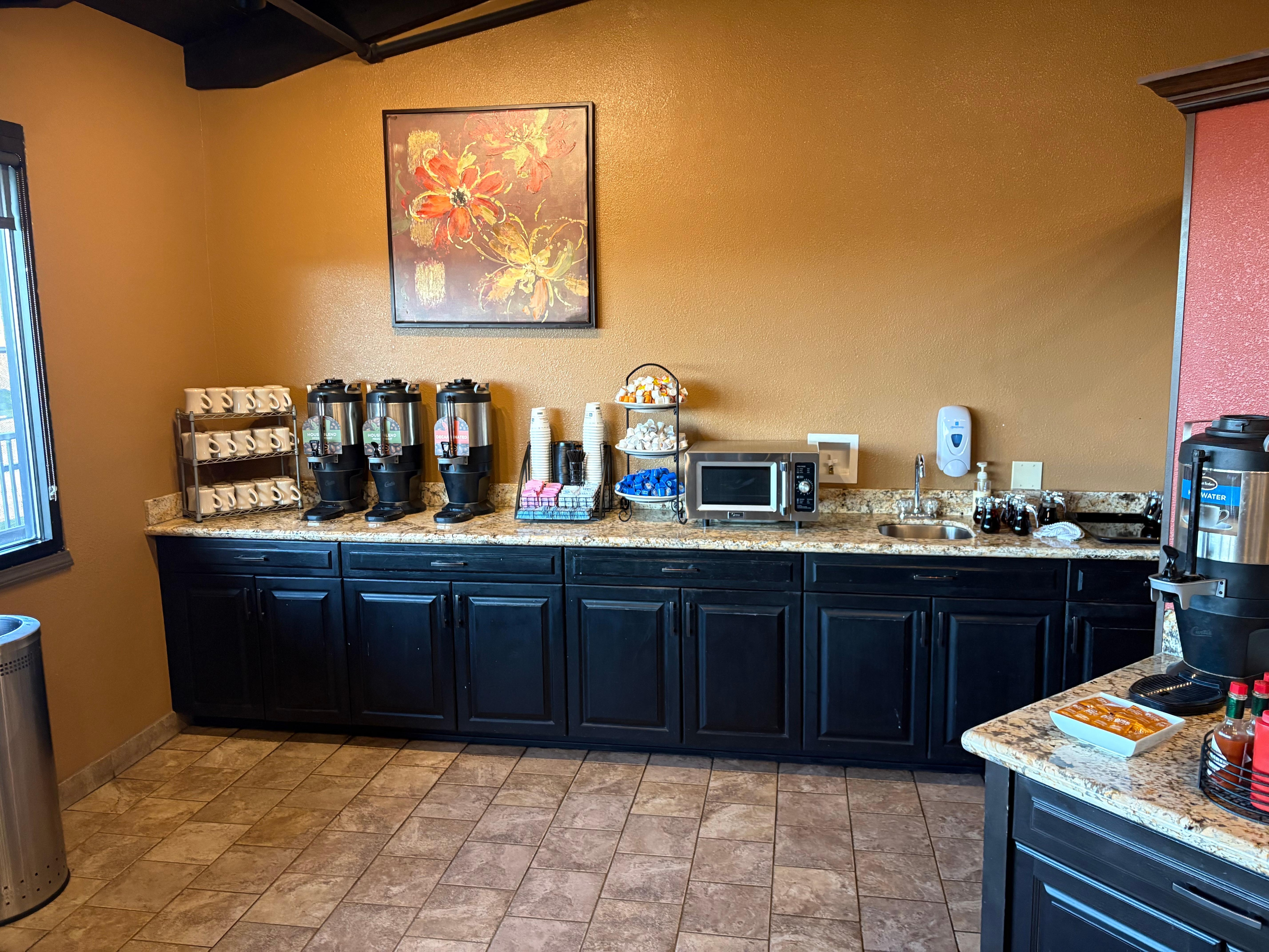 Coffee bar at breakfast