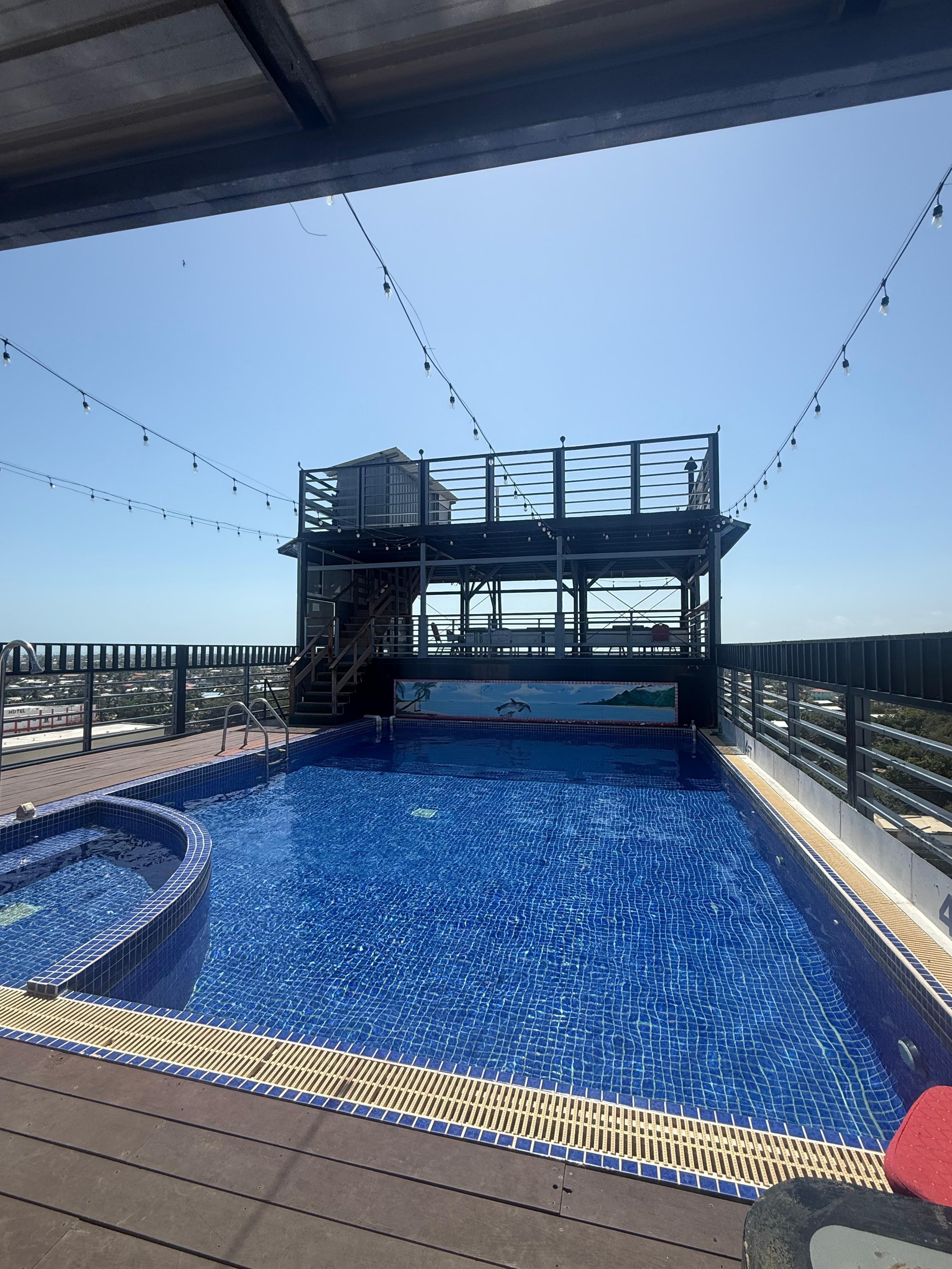 Skylight pool on roof view is amazing 