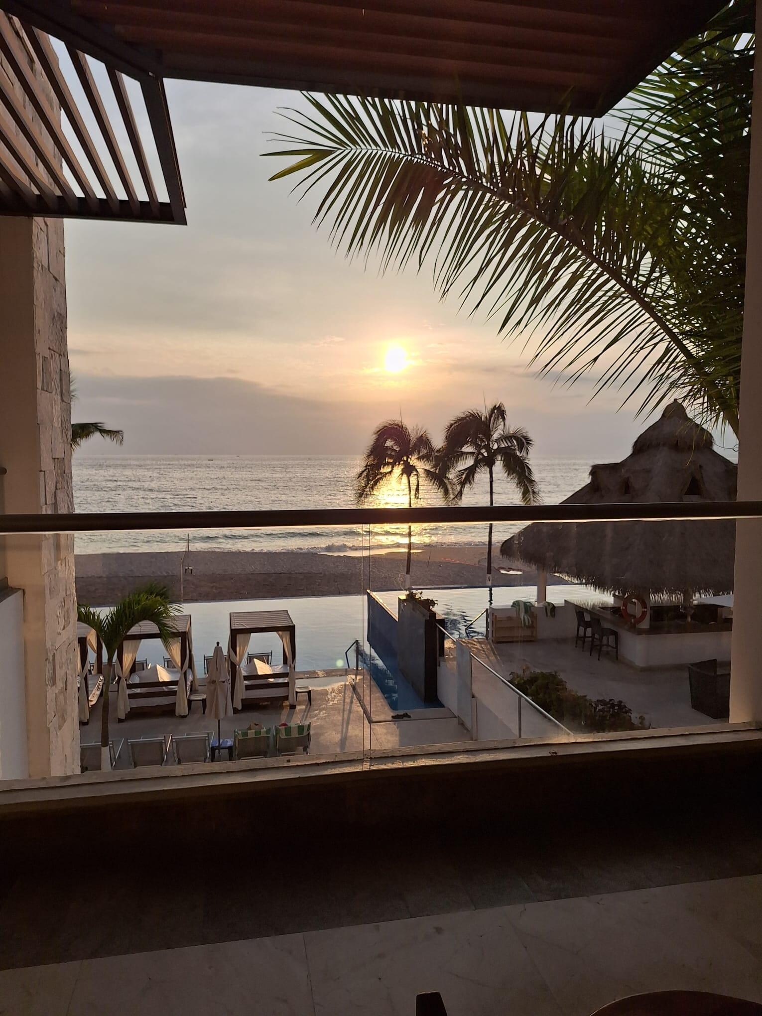 Sunset view from the lobby