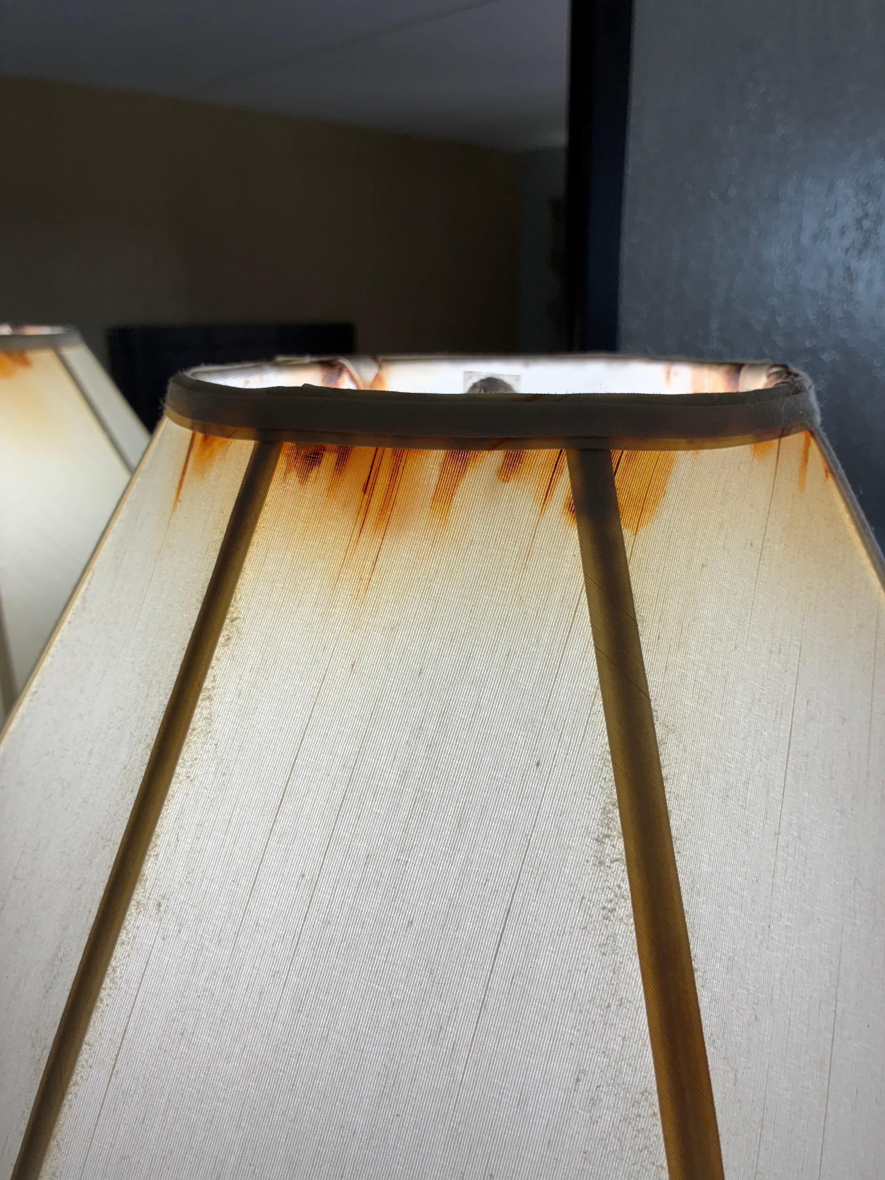The wire frame on the lampshade was rusty