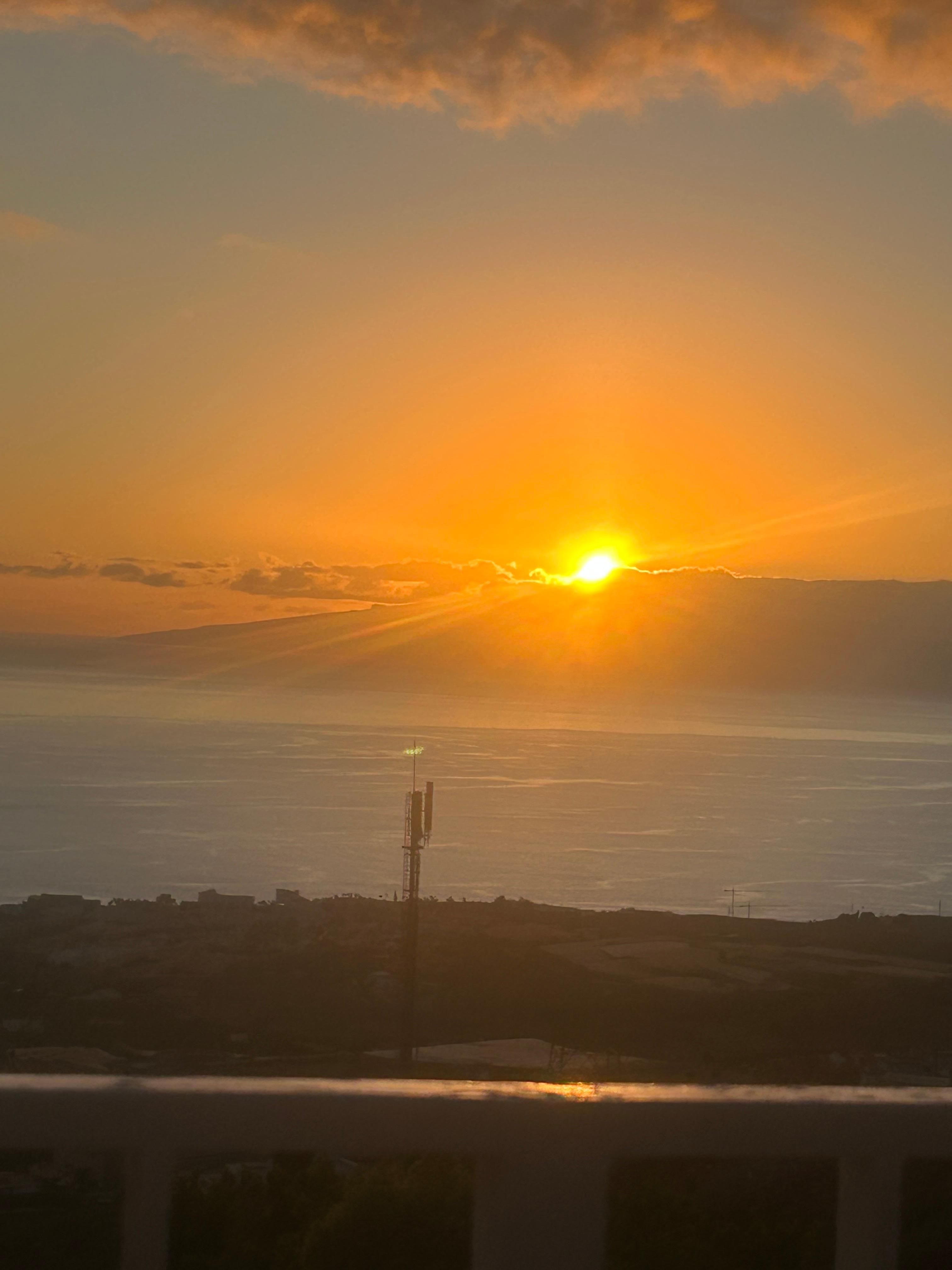 Beautiful views of the sunset over the sea 