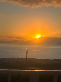 Beautiful views of the sunset over the sea