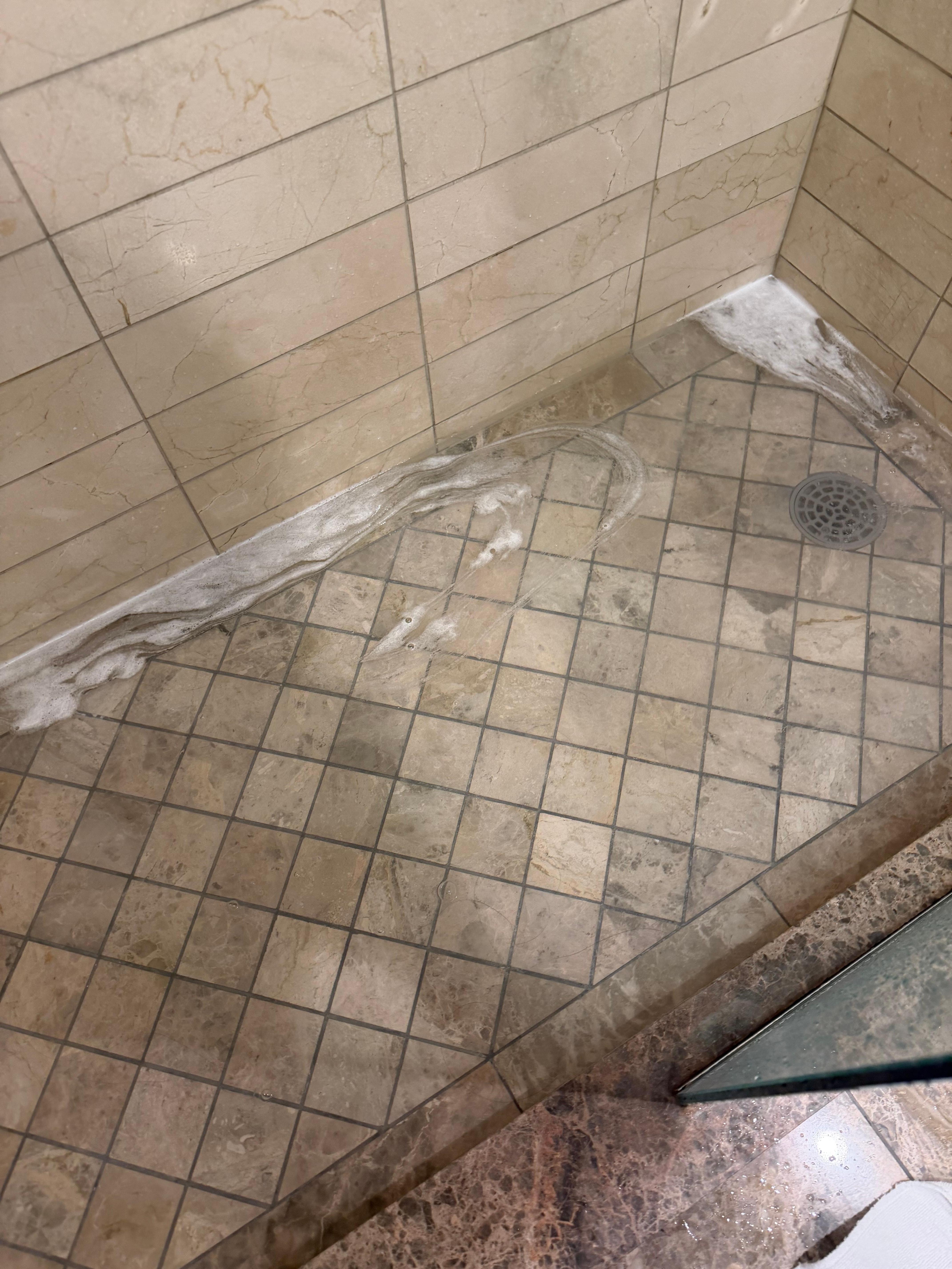I had to stop my shower multiple times to ensure the water didn’t overflow onto the bathroom floor.