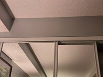 Closet door was off the hinges when we arrived. Had a single dry cleaning hanger in it that was bent in half. I was here on business and need to hang up just one good outfit for a meeting... and couldn't.