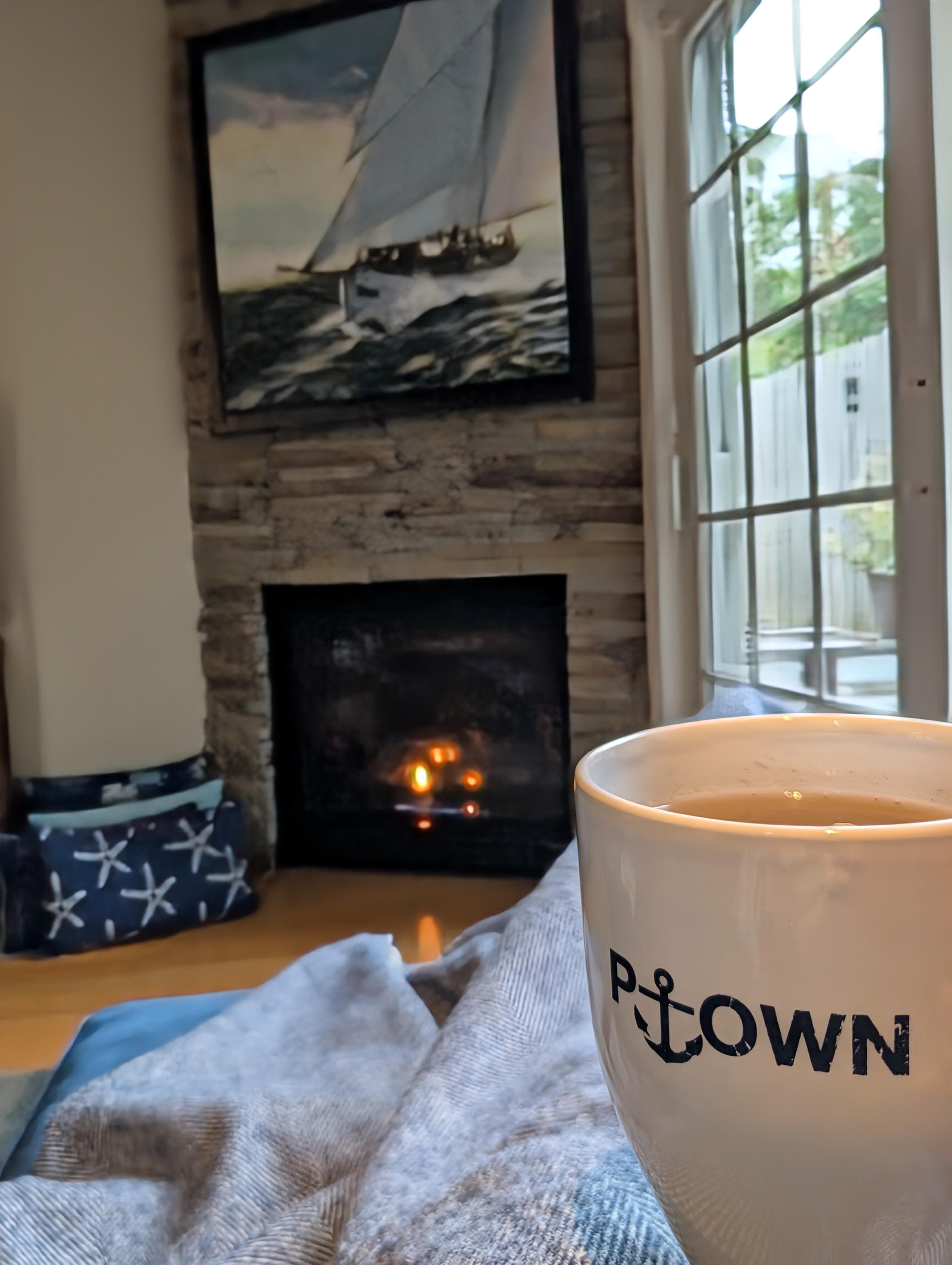 Cheers to a cozy rainy Nor'easter Sunday. Great place to stay in and chill!