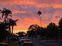 Street view of sunset