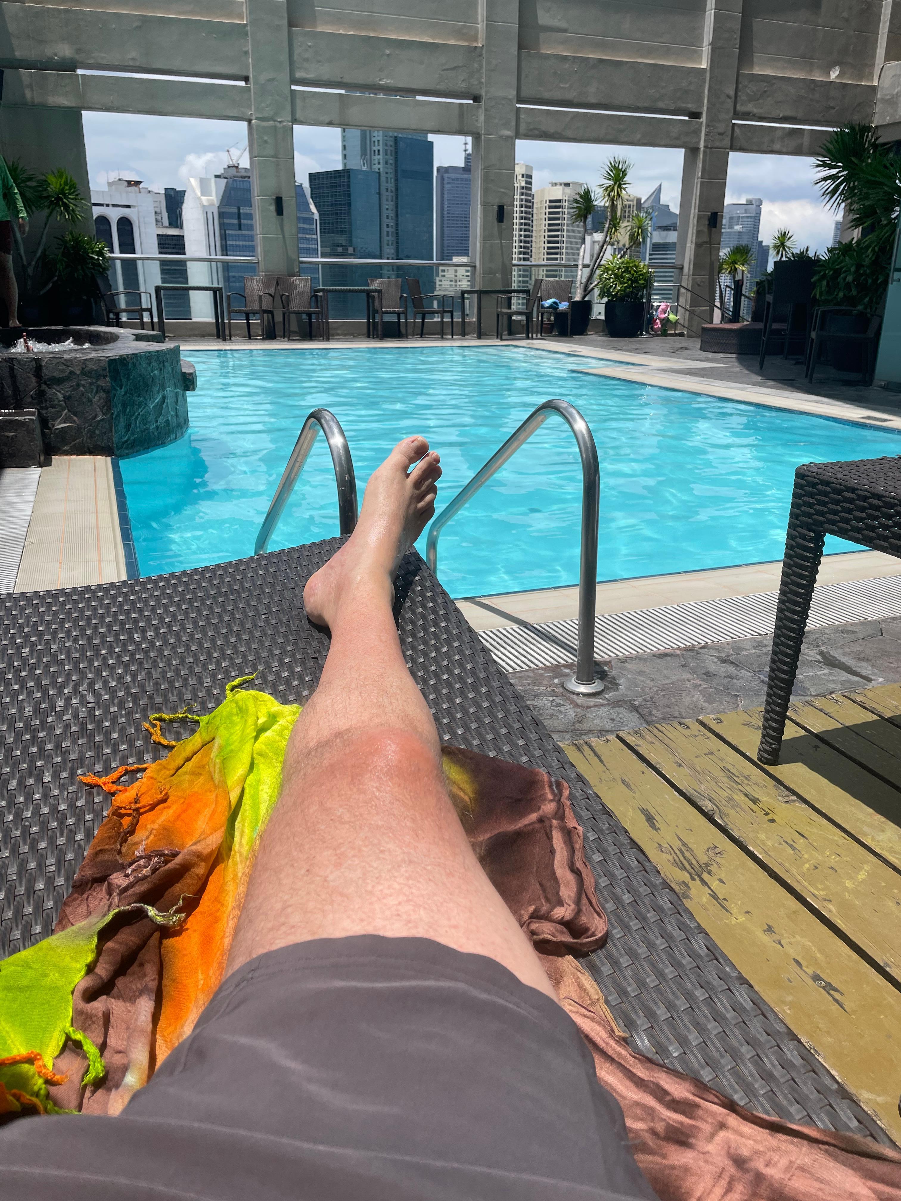 Nice rooftop pool and excellent gym facilities with spa.
