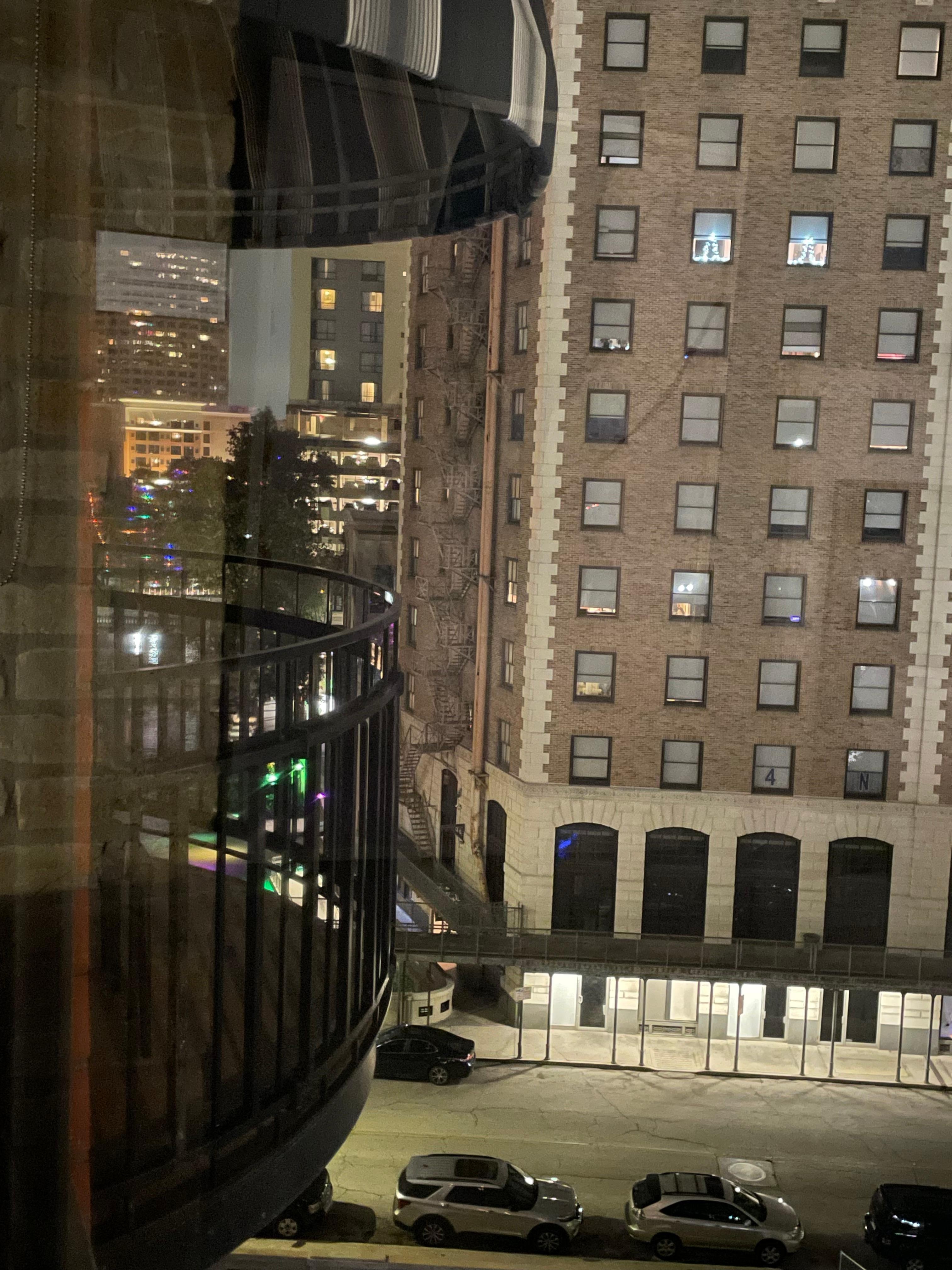 To the left of my room was the river walk at the start of the lights and festivities