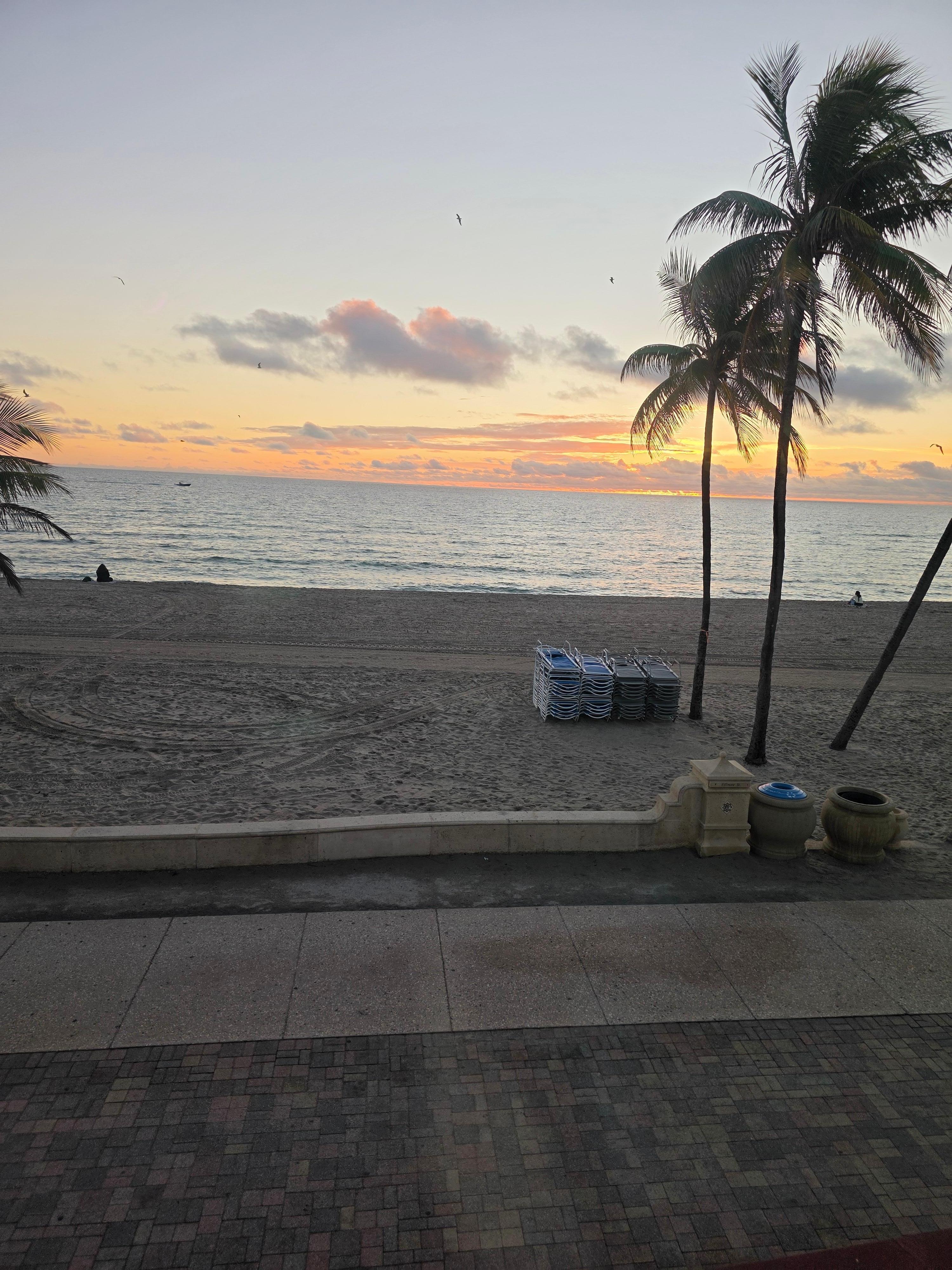 The sunrise from our room.