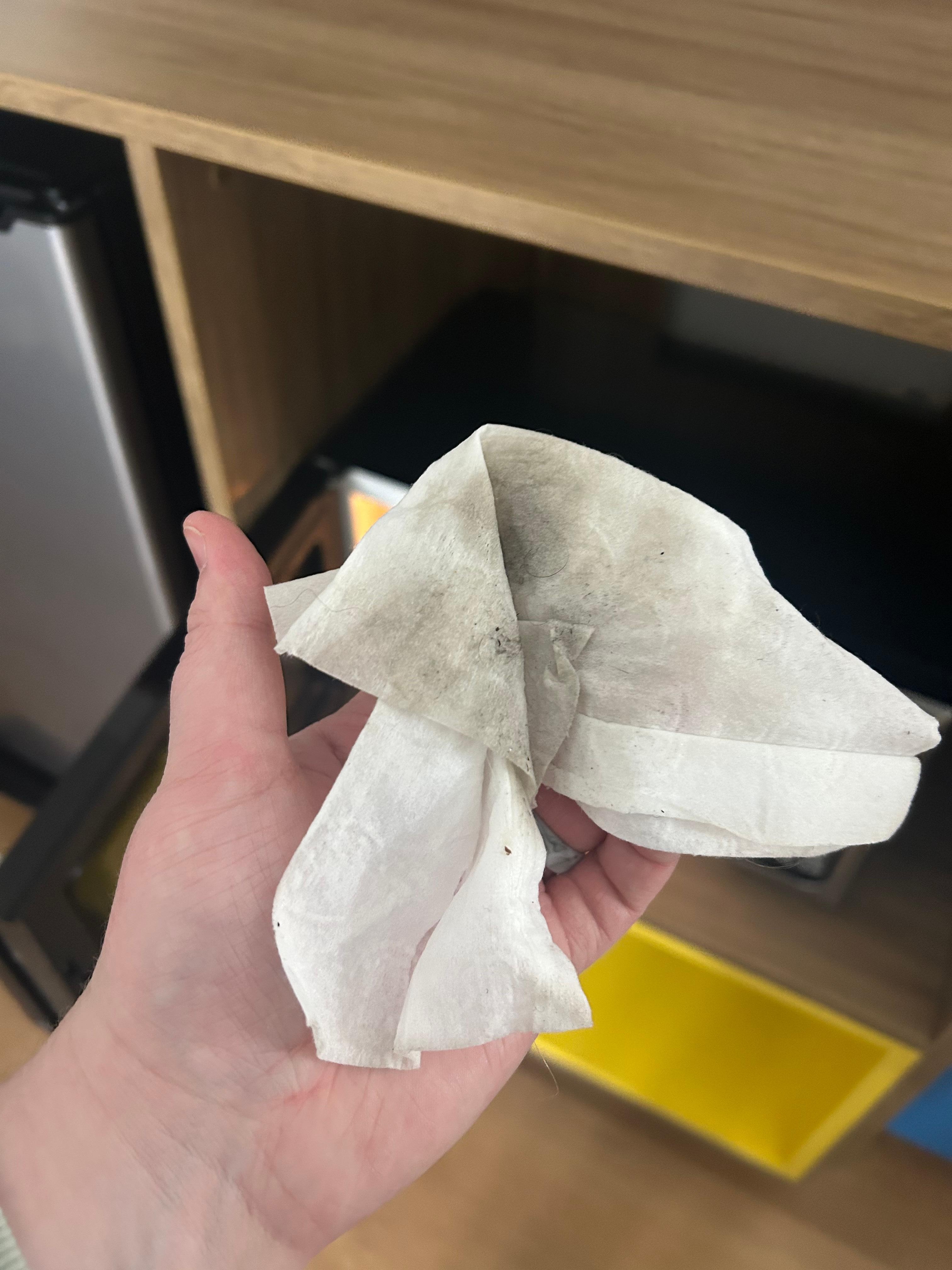 What our floors were like (with one swipe to the ground)