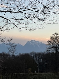 Japan Alps Yatsugadake view from the hotel parking lot