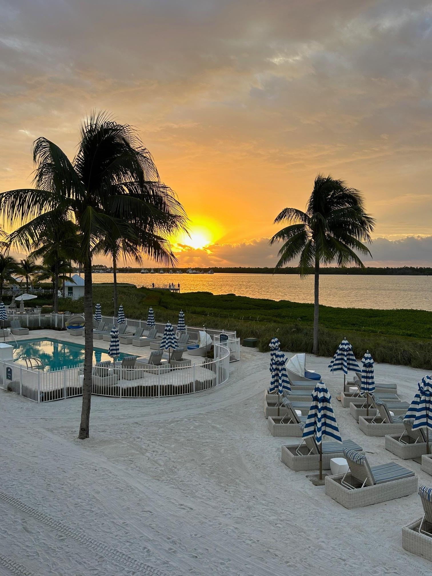 Sunrise view from the balcony morning after morning! Just beautiful!